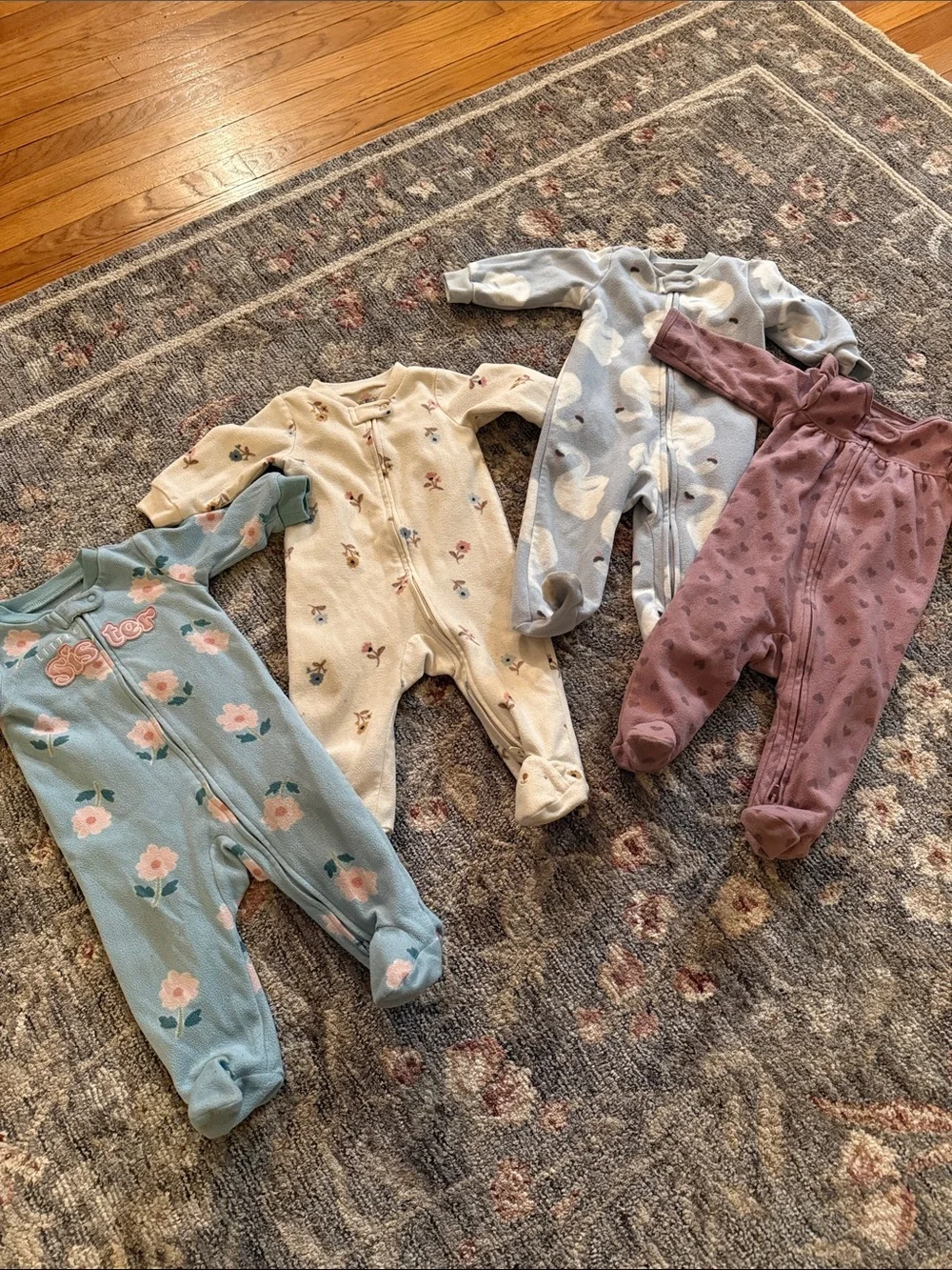 Carter's 6 month fleece 2 way zip-up haul